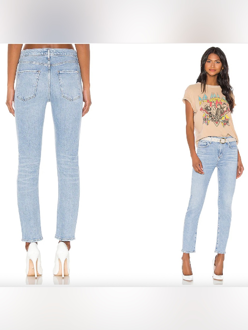 Agolde Toni Mid-Rise Straight Leg Jeans in Daylight